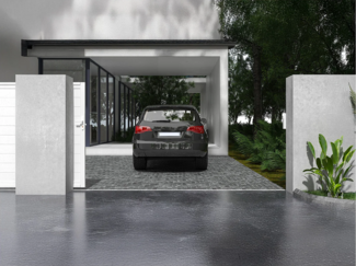 Vente-unique - Gartentor Schiebetor mit Torantrieb - 374 x 180 cm - Aluminium - Weiß - NAZARIO