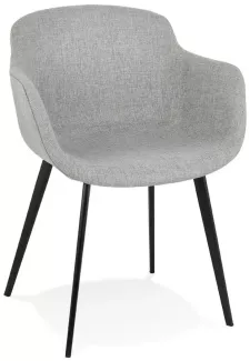 Kokoon Design Sessel Nolan Metall Hellgrau