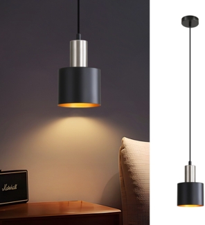 ZMH Hängelampe Esstisch Pendelleuchte E27 Schwarz - Hängeleuchte Retro Schlafzimmerlampe Nachttisch Höhenverstellbar Küchenlampe Hängend Esszimmerlampe Vintage Industrial Ohne Leuchtmittel