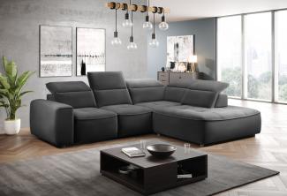 Stylefy Colton L Ecksofa Kunstleder MADRYT Silber Rechts