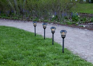 LED-Solar-Wegelicht "Lace", 4er Set, schwarz