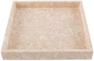 wohnfreuden Dekotablett Marmor Tablett 30 cm creme quadratisch, 32996