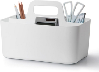 Zedelmaier Aufbewahrungskorb Korb Organizer mit Griff, Kunststoffkorb, Bastelkorb, Schreibtischkorb