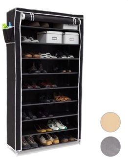 2 x Schuhschrank VALENTIN hoch schwarz