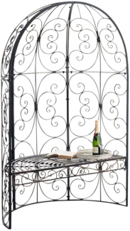 CLP 'Rosie' Halbpavillon mit Sitzbank, Eisen mit Pulverbeschichtung, 178 x 58 x 120 cm, Bronze