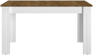 Stylefy Elara Esszimmertisch Lefkas Eiche Weiß Matt