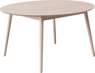 Hammel Furniture Esstisch Meza Designtisch mit Auszugsfunktion und 2 Einlegeplatten, Ø135(231) cm, runde Tischplatte aus MDF/Laminat, Massivholzgestell