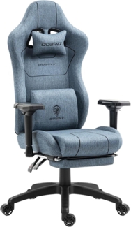 Dowinx Stoff Gaming Stuh Massagefunktion PC Bürostuhl Blau