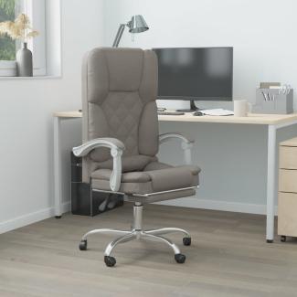 vidaXL Bürostuhl mit Massagefunktion Taupe Stoff 349683