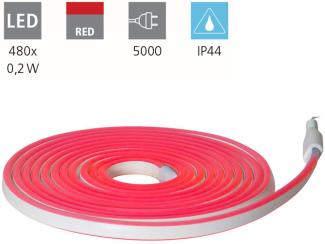 Eglo 900223 LED-Stripes FLATNEONLED rot L:500cm H:0. 6cm mit Kabel+Stecker IP44