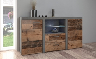 AX LIVING Schubladenschrank Kommode Spacoro 2F2S Matera/Old Style
