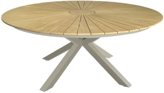 Gartentisch Unicamo, Aluminium, Holzfarben, 180 x 75 x 180 cm