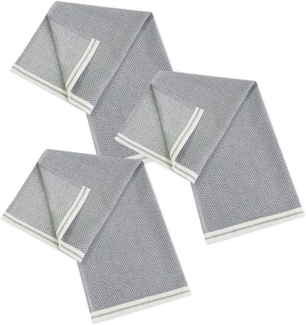 framsohn frottier Geschirrtuch Modern Living Fischgrät, (Set, 3-tlg), dichte Feinwebung, in Österreich hergestellt, 50x70 cm