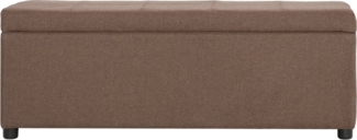 vidaXL Bank mit Staufach 116 cm Braun Polyester 281320