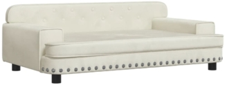 vidaXL Kindersofa Creme 90x53x30 cm Samt 3196285