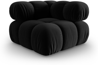 Micadoni symmetrisches Eckmodul Bellis Samt Riviera Schwarz