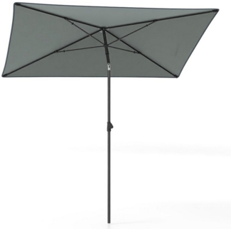 COSTWAY Sonnenschirm, LxB: 140x213 cm, Terrassenschirm mit Knopf-Neigung