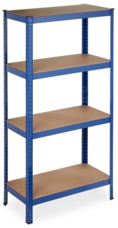 Schwerlastregal in Blau mit 4 Ebenen