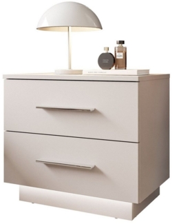 Lookway Nachttisch LINA Kaschmir II mit LED Beleuchtung, Breite 55 cm