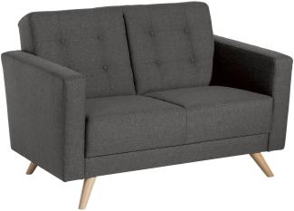 Sofa 2-Sitzer Karisa Bezug Flachgewebe Buche natur / anthrazit 21919