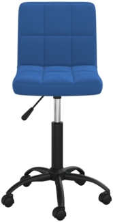 vidaXL Esszimmerstuhl Drehbar Blau Samt, Drehbar [3087600]