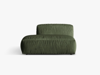 Micadoni Ecksofa-Modul Martina 1-Sitzer Samt Grün Links