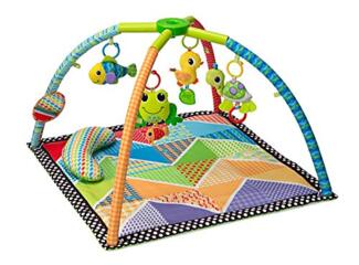 Infantino 'Tiere' Krabbeldecke mit Spielbogen 75x75 cm
