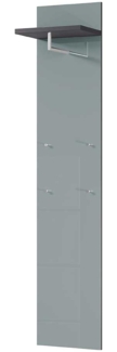 Garderobenpaneel vito Siriano , Glas, Holzwerkstoff , Grau , 39 x 190 x 30 cm