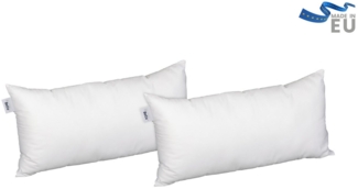 Beco Microfaserkissen MF 50 glatt, Füllung: Klimafaser, Bezug: Microfaser, Spar-Set, 2-tlg Kissen-Set, Kissen Set in 4 Größen