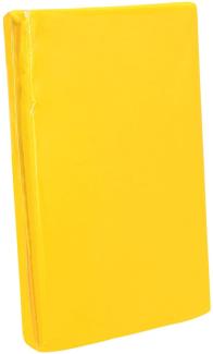 Traumschlaf Zwirn-Jersey Elasthan Spannbetttuch De-Luxe|90x200 - 100x220 cm| lemon