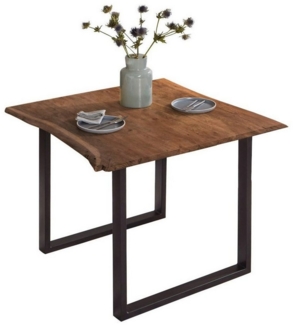 SAM® Baumkantentisch Brosna, Akazienholz, Baumkante, nuss, Metallgestell U-Form