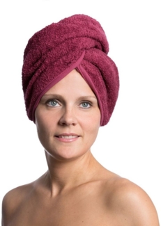 ZOLLNER Turban-Handtuch, Walkfrottier (1-St), 23x64 cm, 100% Baumwolle, mit Knopfverschluss