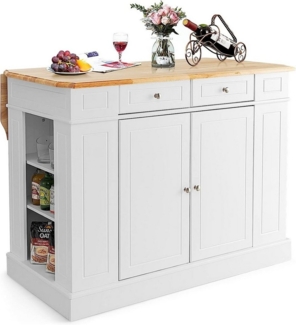 KOMFOTTEU Küchenregal Kücheninsel, multifunktional Küchenschrank, 120x60/90x92 cm