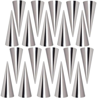 FantasyDay Cannoli Backform Set Edelstahl Röhrchen Hörnchen Gebäckform