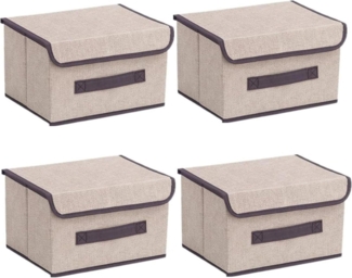 Wintfarm Aufbewahrungsbox Stoff 4pcs 22L Boxen Aufbewahrung 36x23x24cm