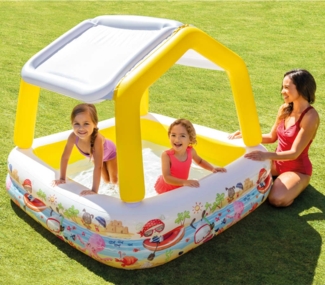 Intex Aufblasbares Planschbecken mit Sonnenschutz 157x157x122 cm 3202901