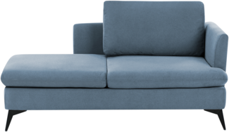 Chaiselongue Stoff blau rechtsseitig SIEVOZ