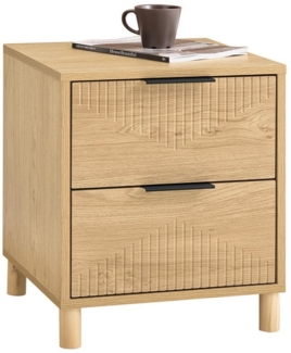 SoBuy Nachttisch FBT166, Nachtschrank mit 2 Schubladen, Beistelltisch (1 Nachttisch), (1-St), Nachtschrank, Nachttisch schmal, Beistelltisch, Schlafzimmer