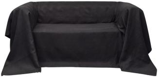 Micro-Suede Sofaüberwurf Tagesdecke Anthrazit 270 x 350 cm 130897