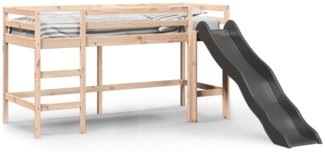 vidaXL Kinderhochbett ohne Matratze 90x190 cm Massivholz Kiefer 853434