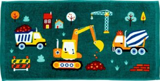 COPPENRATH DIE SPIEGELBURG Gästehandtuch Zauberhandtuch Bagger Ed. 2 - Wenn ich mal groß bin, Baumwolle (1-St), In Form gepresstes Handtuch, dass sich im Wasser entfaltet.