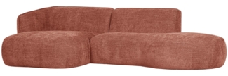 Ecksofa Polly aus Webstoff Links, Rosa