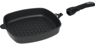 AMT GASTROGUSS Bratpfanne eckig, induktionsgeeignet, Länge: 28cm, schwarz