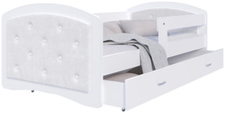 FDM Kinderbett MEGI, 80x160 cm, 80x180 cm, Schublade, Lattenrost aus Holz