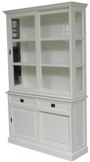 Großer Shabby Chic Landhaus Stil Schrank mit 2 Türen und 2 Schubladen - Buffetschrank - Schrank Esszimmer