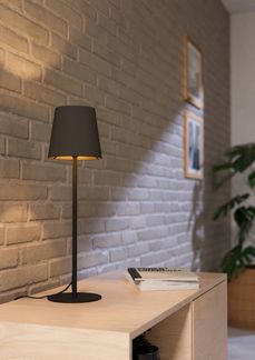 Eglo Tischleuchte Fiorana schwarz cappuccino 53 x 15 cm E14