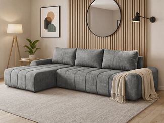 Beautysofa Ecksofa COSTA mit Schlaffunktion & Bettkasten, modernes Design