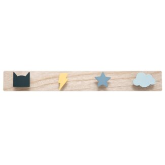 Kindergarderobe PRINCESS/SUPER HERO, 4 Haken