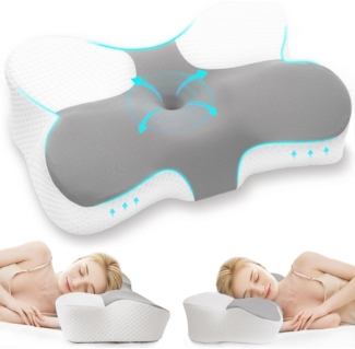 Memory Foam Nackenkissen Orthopädisches Kissen - Ergonomisch & Hautfreundlich