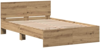 vidaXL Bettgestell Artisan Eiche 120 x 190 cm Holzwerkstoff 3376061